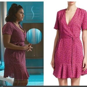 A.L.C. Fuchsia Wrap Midi Dress